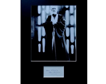 ALEC GUINNESS AUTOGRAPH photo display Star Wars Obi Wan Kenobi
