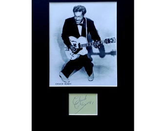 CHUCK BERRY AUTOGRAPH photo display