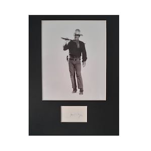 JOHN WAYNE AUTOGRAPH photo display