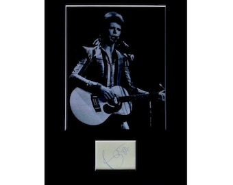 DAVID BOWIE AUTOGRAPH photo display Ziggy Stardust
