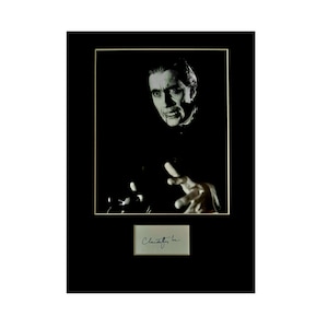 CHRISTOPHER LEE AUTOGRAPH photo display Dracula