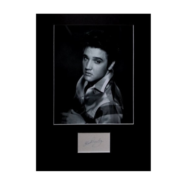 ELVIS PRESLEY AUTOGRAPH photo display