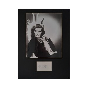 KATHARINE HEPBURN AUTOGRAPH photo display