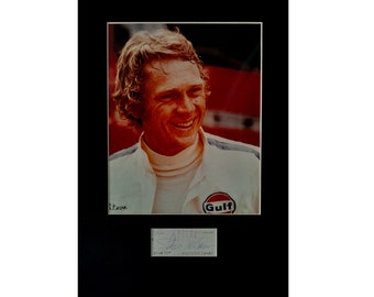 Steve McQueen autographed card with cert - Etsy 日本