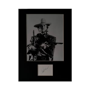 CLINT EASTWOOD AUTOGRAPH photo display