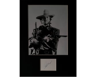 AFFICHAGE PHOTO CLINT EASTWOOD AUTOGRAPH