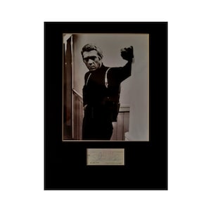 STEVE McQUEEN AUTOGRAPH photo display Bullitt