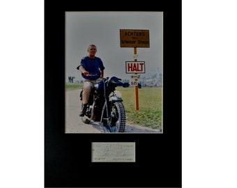 Steve McQueen autographed card with cert - Etsy 日本