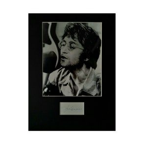 JOHN LENNON AUTOGRAPH photo display