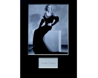 Greta Garbo AUTOGRAPH photo display