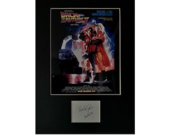 クリストファー・ロイドとマイケル・J・フォックスの直筆サイン入り