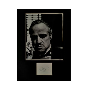MARLON BRANDO AUTOGRAPH photo display The Godfather