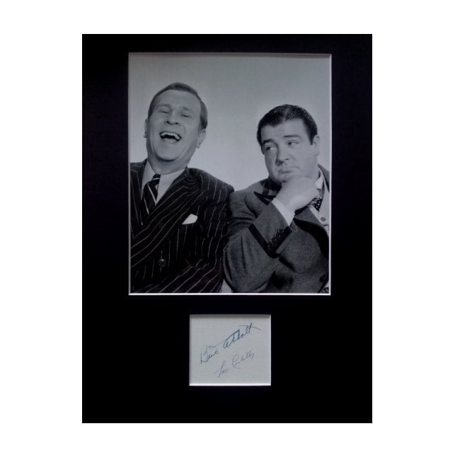 ABBOTT and COSTELLO AUTOGRAPH Photo Display Bud Abbott and Lou Costello