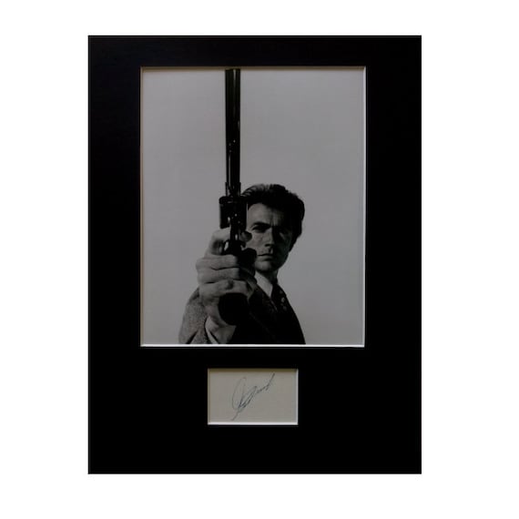 クリント・イーストウッド直筆サイン写真ディスプレイ ダーティハリー