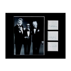 The RAT PACK AUTOGRAPH photo display Frank Sinatra Dean Martin Sammy Davis Jr