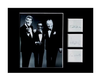 The RAT PACK AUTOGRAPH photo display Frank Sinatra Dean Martin Sammy Davis Jr