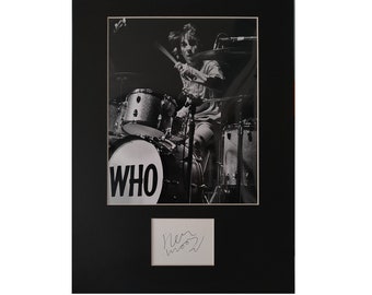 KEITH MOON AUTOGRAPH photo display The Who