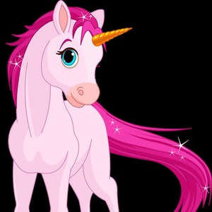 Cartoon Unicorn Vector Art Digital Clipart