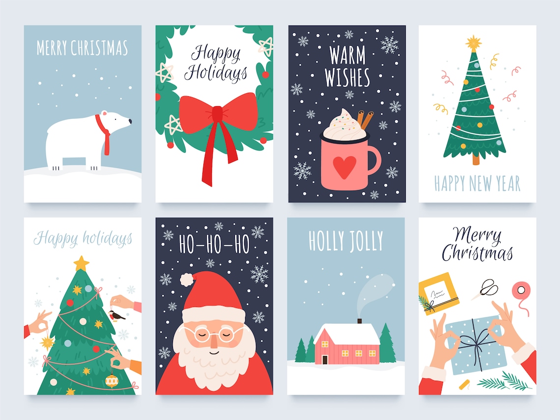 Christmas Card Templates Etsy Christmas Card Templates Etsy