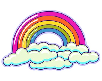Rainbow Vector Art - Digital Clipart