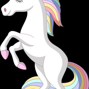 Licorne Cartoon Vector Art Illustration Clipart