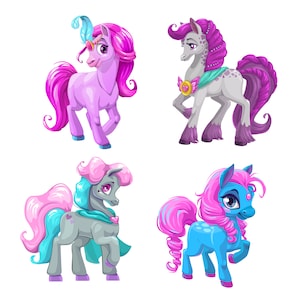 Pony Collection Vector Art - Digital Clipart