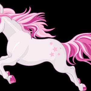 Licorne Cartoon Vector Art Clipart
