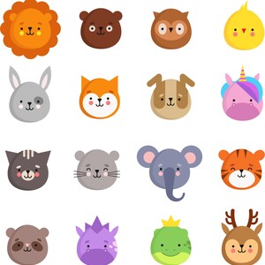 Cute Animals Kawaii Manga Style - Digital Clip Art