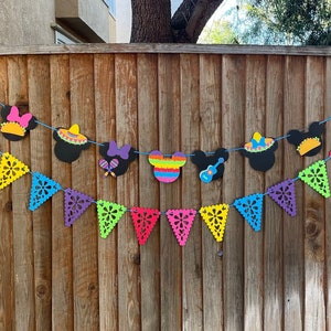 Mickey Inspired Fiesta Banner: Tacos, Sombreros, Piñata