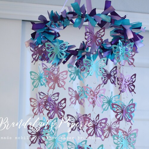 Butterfly Mobile Purple Ombre' or You Can CHOOSE YOUR Etsy