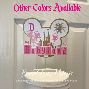 Mickey Mouse Cake Topper: Disneyland Inspired Baby Shower Decor