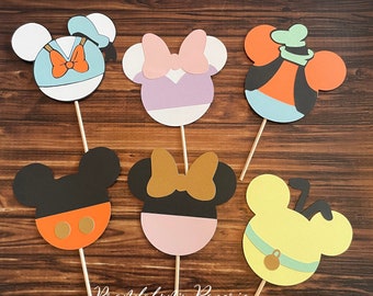 Mickey Mouse Clubhouse inspired pastel cupcake toppers, Mickey's  Clubhouse, 1 dozen