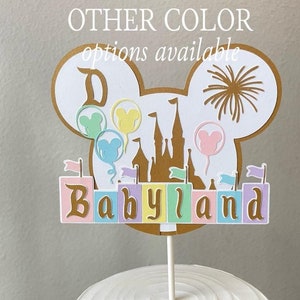 Mickey Mouse Cake Topper: Vintage Disneyland Inspired Babyland Decor