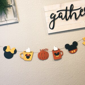 Mickey inspired PSL banner, THANKSGIVING Banner, Minnie Mouse inspired THANKSGIVING Banner, Fall banner image 8