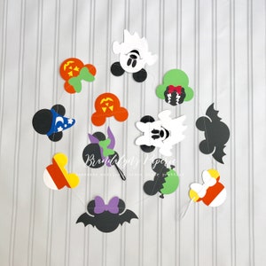 Halloween Mickey and Minnie Mouse inspired cupcake toppers, Mickey and Minnie Halloween image 7