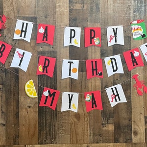 Crawfish Boil Happy Birthday banner, creole Happy Birthday banner, crawfish boil party