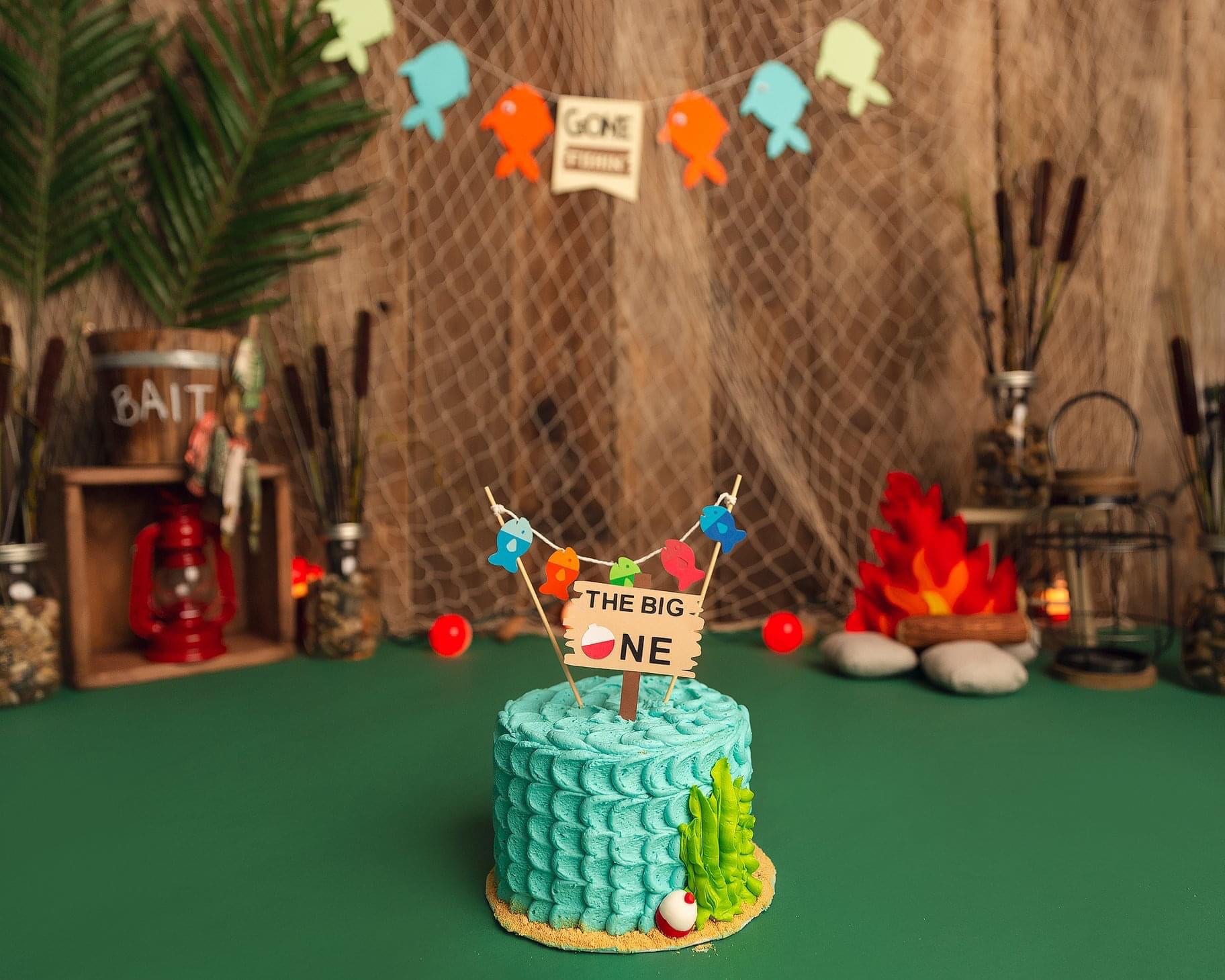 Gone Fishing Banner, the Big One, Fish Banner and Cake Topper 