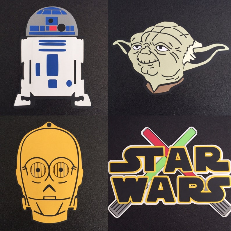 Star Wars Happy Birthday banner Star Wars birthday banner choose your characters