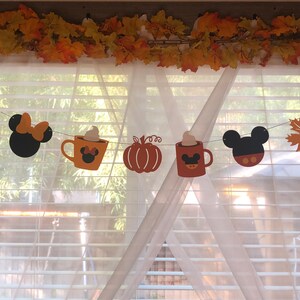 Mickey inspired PSL banner, THANKSGIVING Banner, Minnie Mouse inspired THANKSGIVING Banner, Fall banner image 3