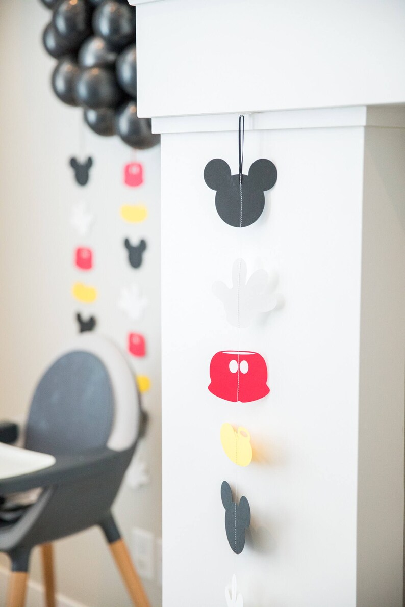 Mickey Mouse Garlands Set of 4 or 8 VERTICAL Mickey Mouse Etsy