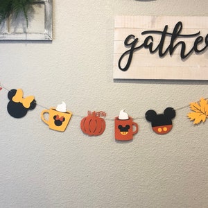 Mickey inspired PSL banner, THANKSGIVING Banner, Minnie Mouse inspired THANKSGIVING Banner, Fall banner Pumpkin Spice Only