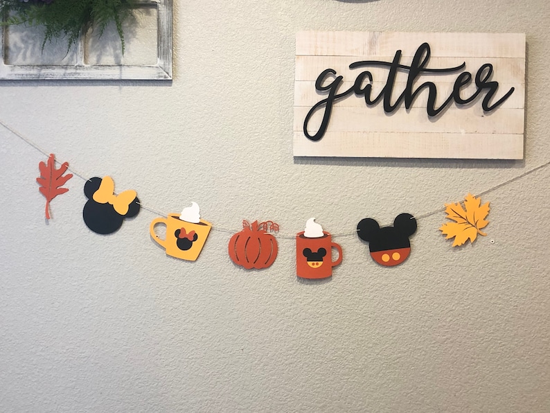 Mickey inspired PSL banner, THANKSGIVING Banner, Minnie Mouse inspired THANKSGIVING Banner, Fall banner Pumpkin Spice Only