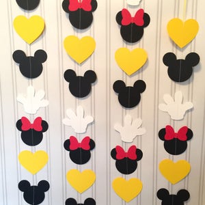 Bezem Tweet Artiest Mickey and Minnie Garlands Set of 4 or 8 VERTICAL Mickey | Etsy