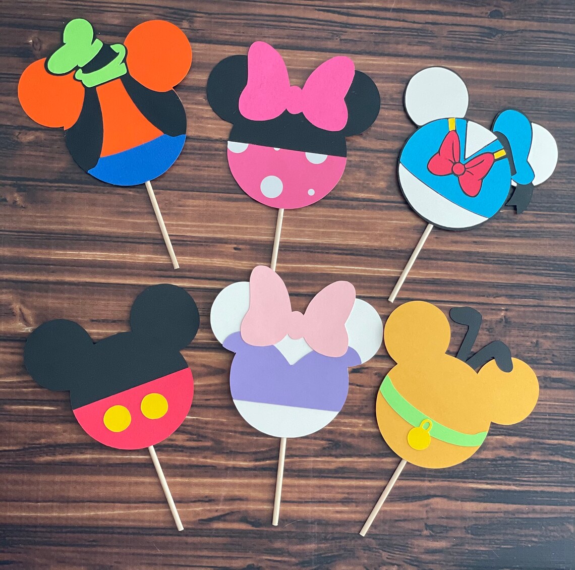 Mickey Mouse Clubhouse inspired cupcake toppers Mickey's | Etsy