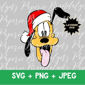 Christmas Pluto SVG PNG JPEG, Santa Mouse, cut file clubhouse