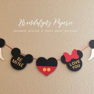 Mickey and Minnie inspired Holiday Banner Bundle, Valentine's day banner, St. Patrick's day Banner, Easter banner Valentine's ONLY