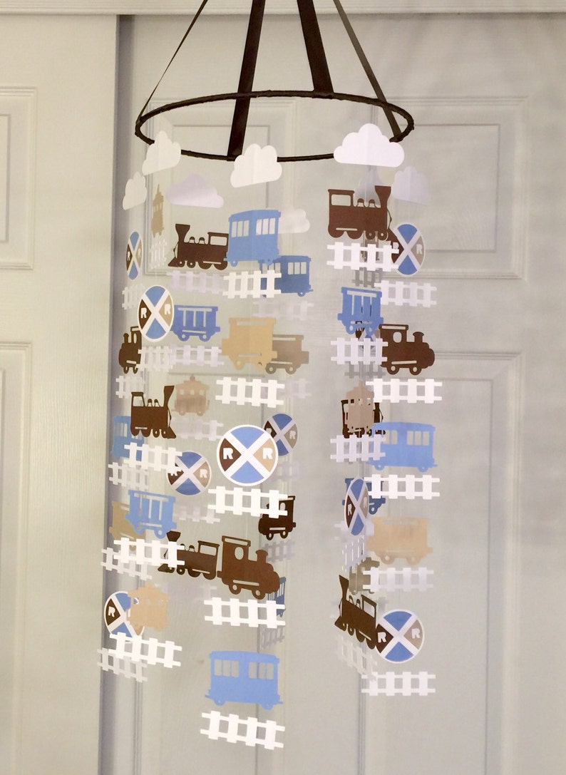 Train Mobile Train Nursery Crib Mobile You Can CHOOSE YOUR Etsy