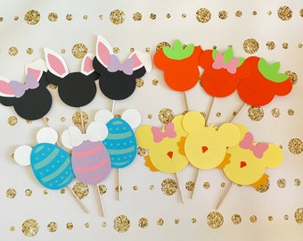 Mickey Mouse Easter inspired cupcake toppers, Mickey's  Clubhouse