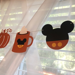 Mickey inspired PSL banner, THANKSGIVING Banner, Minnie Mouse inspired THANKSGIVING Banner, Fall banner image 7