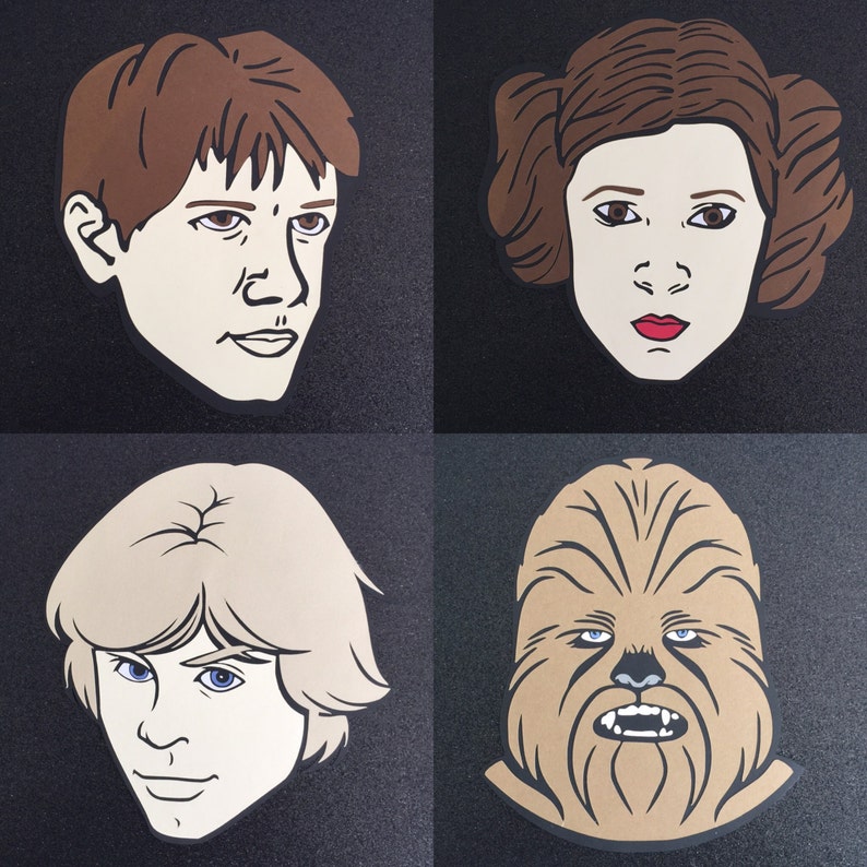 Star Wars Happy Birthday banner Star Wars birthday banner choose your characters